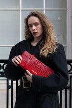 Load image into Gallery viewer, East-West Bag Rosie | Red Silver
