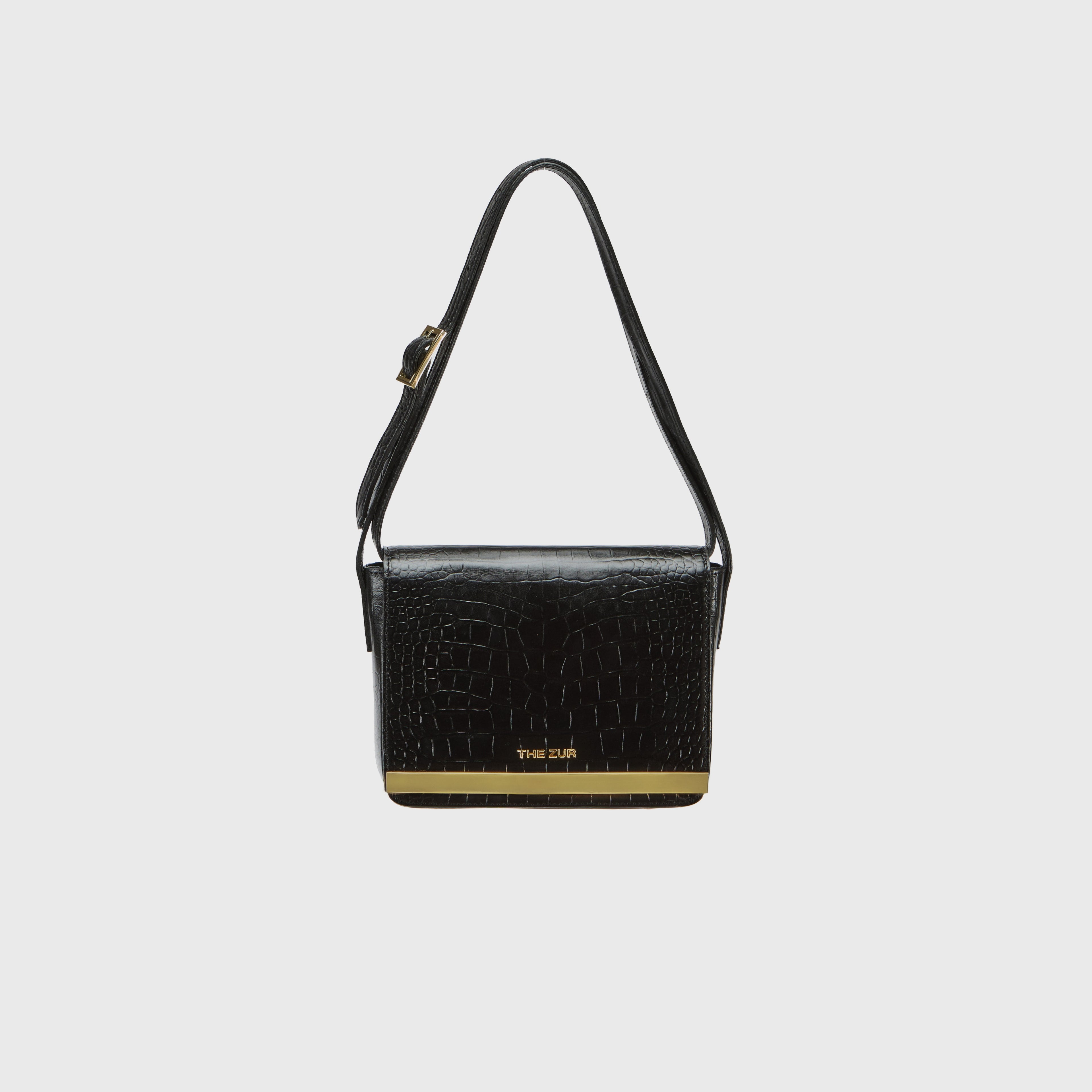 Square | Black Alligator