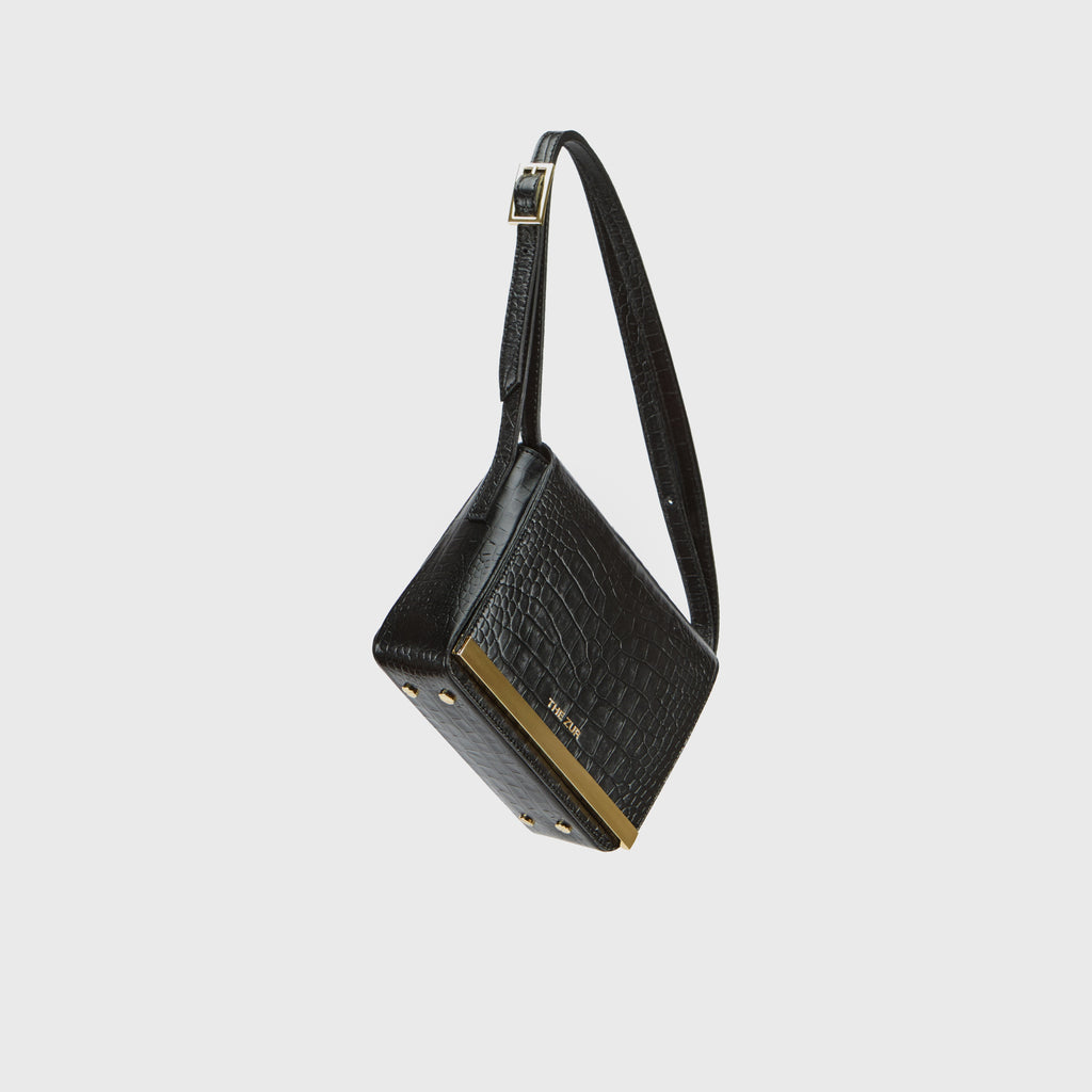 Square | Black Alligator