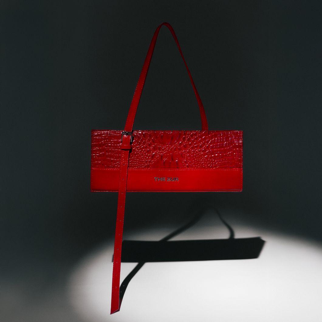 East-West Bag Rosie | Red Silver