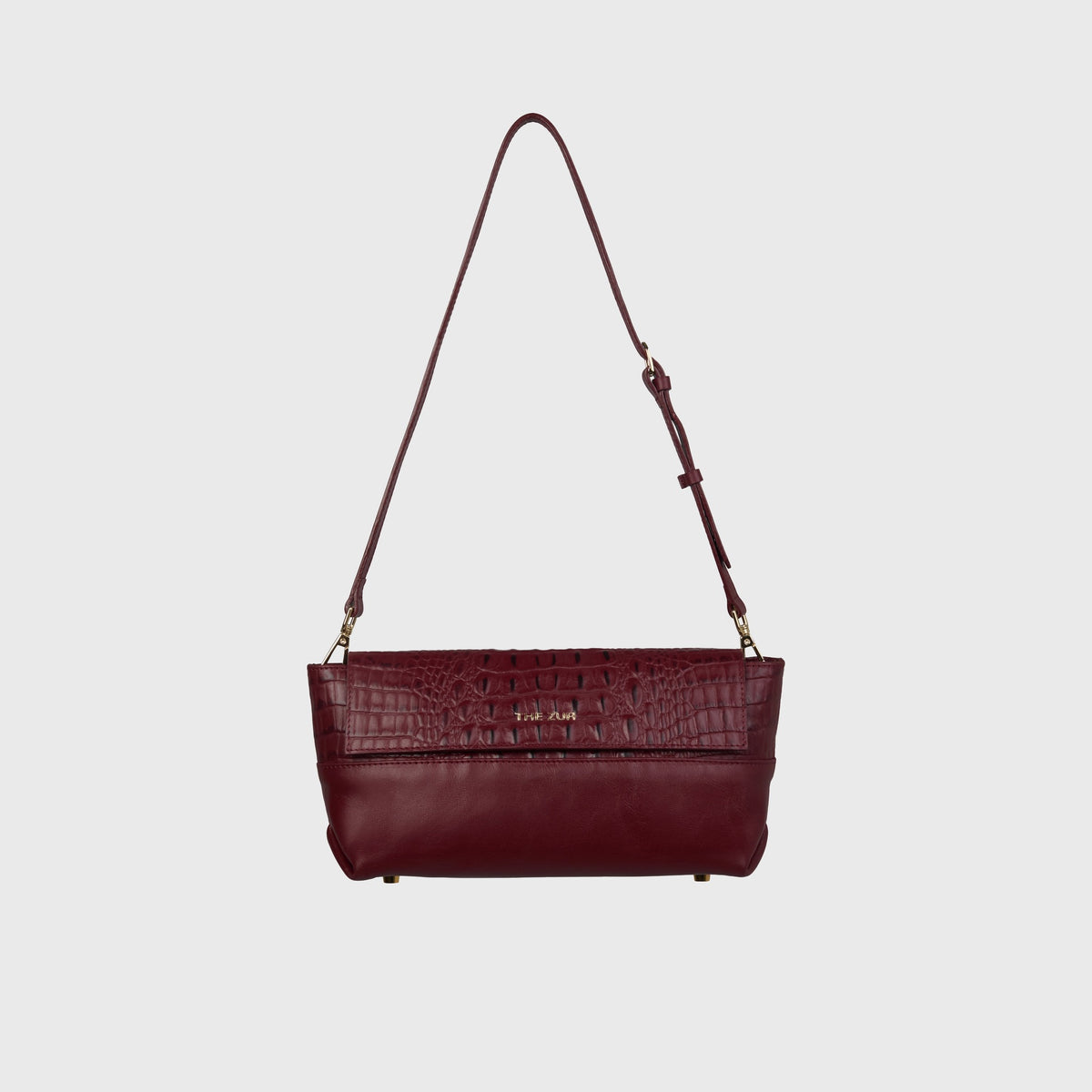THE ZUR South burgundy bag with adjustable leather strap