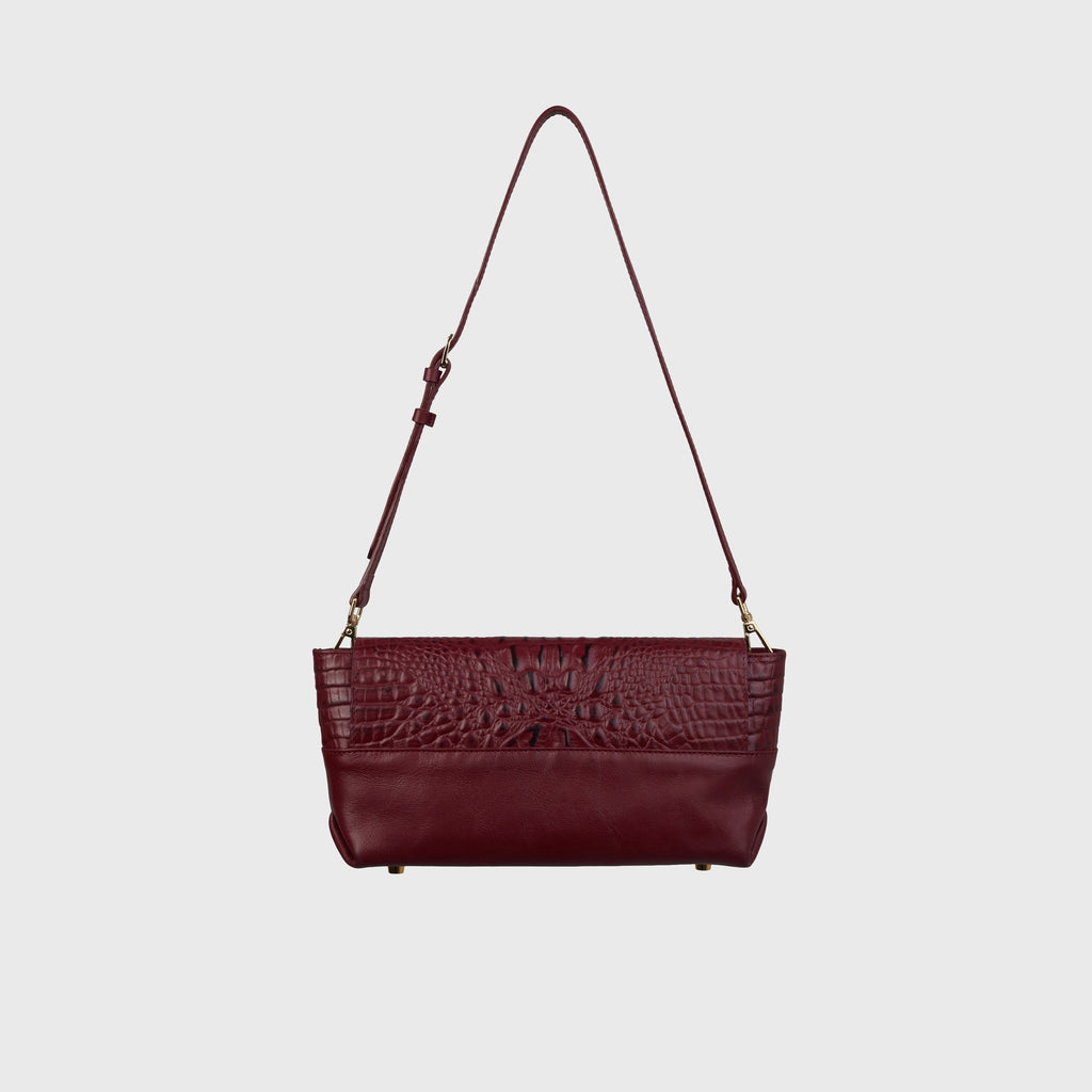 THE ZUR South burgundy bag with adjustable leather strap