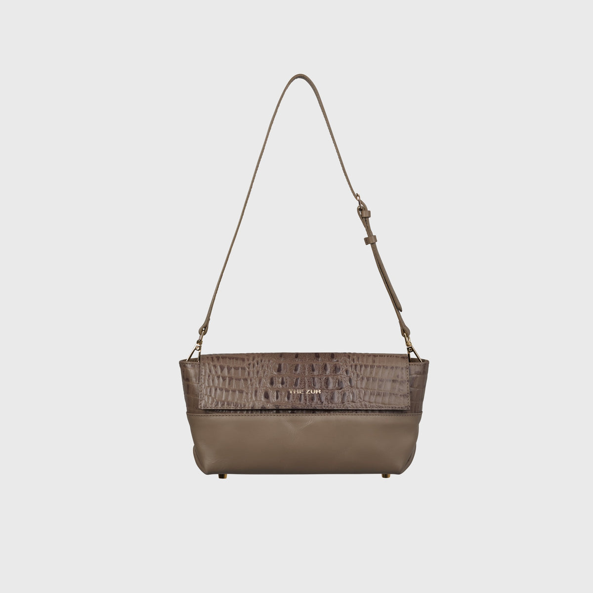 THE ZUR South taupe bag with adjustable leather strap
