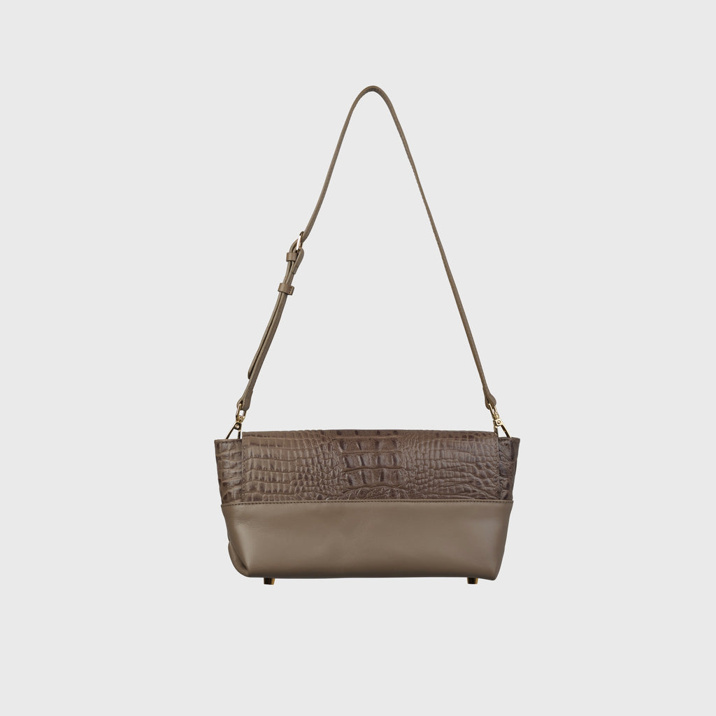 THE ZUR South taupe bag with adjustable leather strap